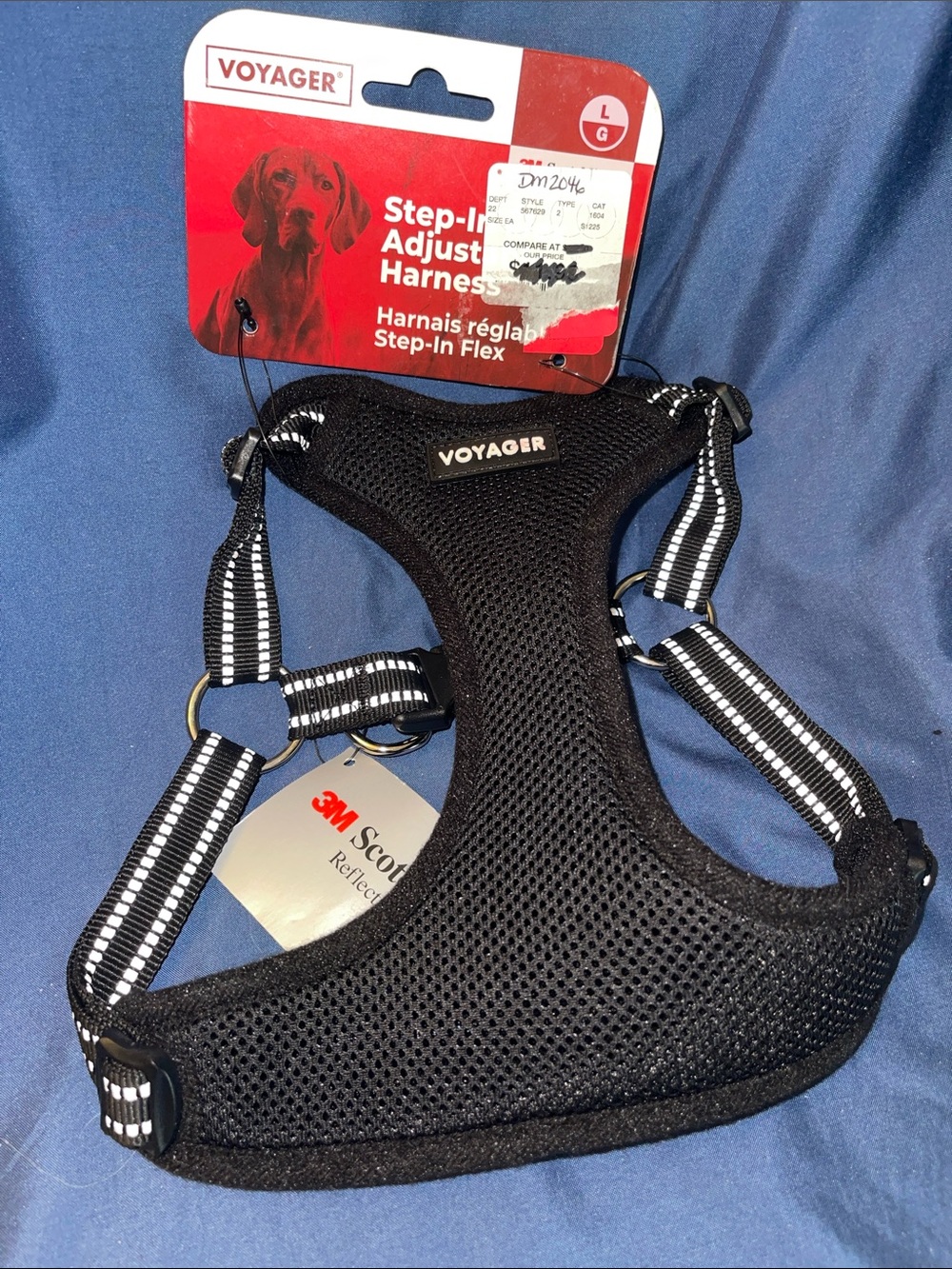 Voyager Black Step-In Adjustable Dog Harness - Large